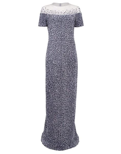 Snow Leopard Sequin Gown Marissa Collections
