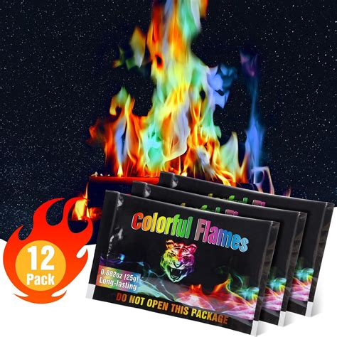 Colorful Flames Pack 12 Packets For Changing Fire Colors