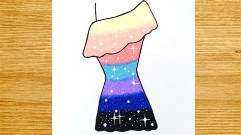 Cómo dibujar un vestido Rainbow HIP FÁCIL Dibujos felices