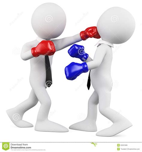 Businessmen In A Boxing Match Stock Illustration