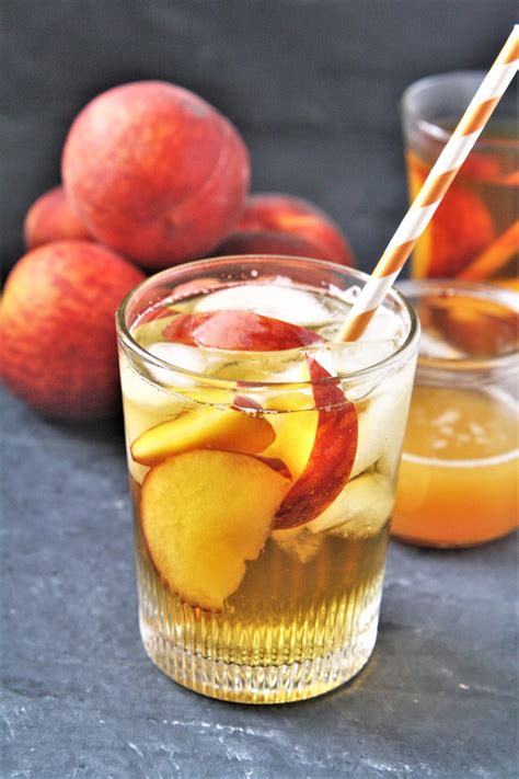 Peach And Ginger Iced Tea The Tasty Bite