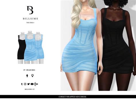 The Sims Resource Corset Wrapped Mini Dress
