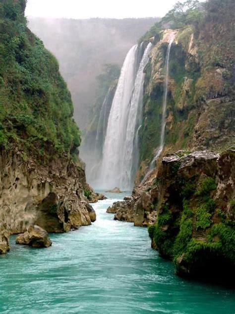 Tamul Waterfall San Luis Potosi Mexico Cool Places To