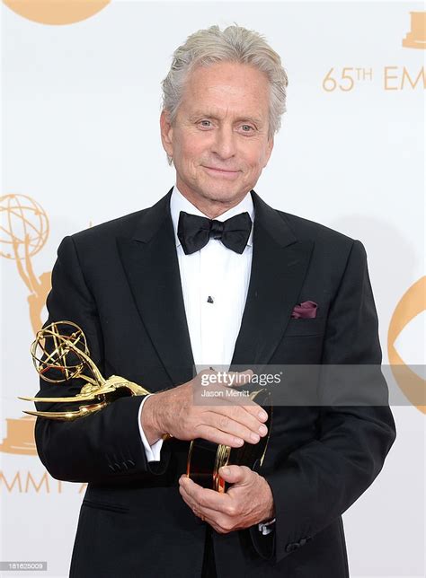 Actor Michael Douglas Winner Of The Best Lead Actor In A Miniseries