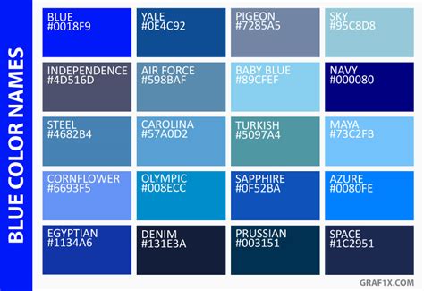 List Of Colors With Color Names