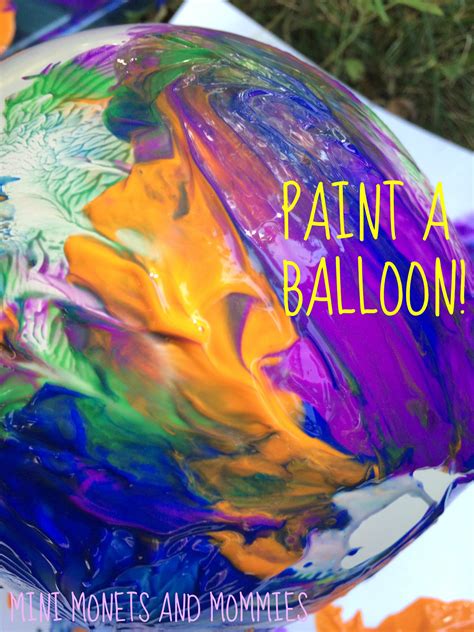 Mini Monets And Mommies Kids Balloon Paint Splatter Art