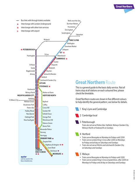 Great Northern Route Map Rail Transport Public Transport