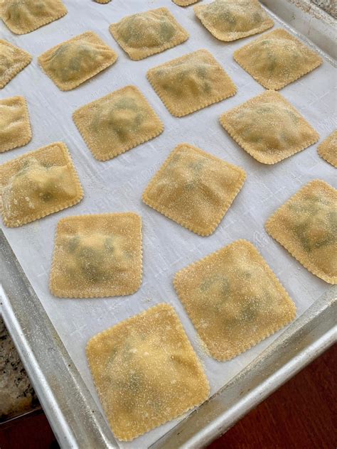 My First Attempt At Ravioli Filled With An Italian Sausage Spinach