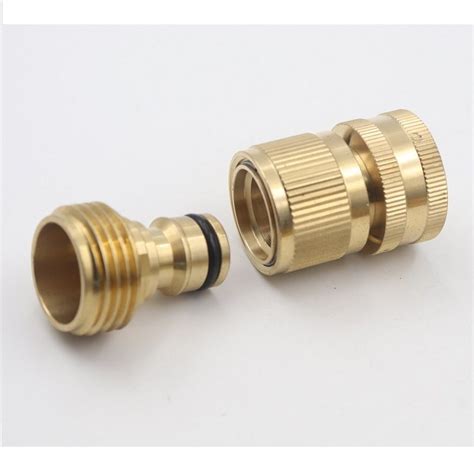 Garden Hose Quick Connector Set Solid Brass 3 4 Inch Ght Water