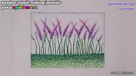 Gambar Bunga Lavender Gambar Stiplingpointilis Pakai Spidol Warna