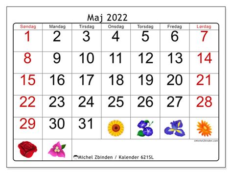 Kalender Maj 2022 621sl Michel Zbinden Da