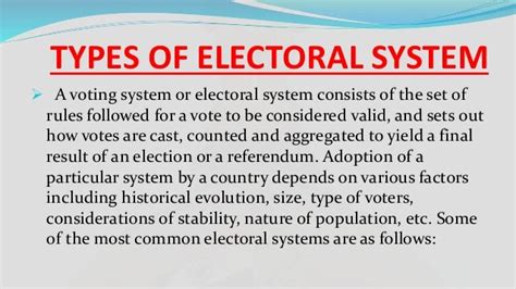Types Of Electoral System And Indian Electoral System