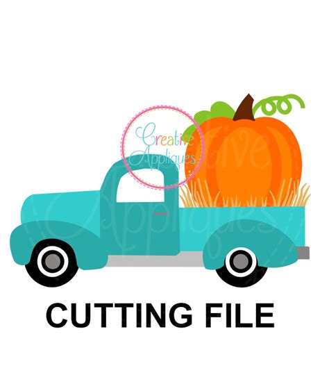 Clip Art And Image Files Fall Svg Fall Truck Svg Pumpkin Truck Svg Pickup