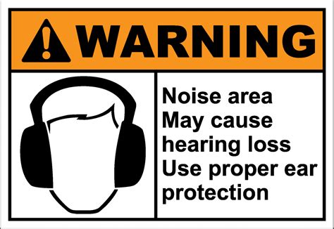 Warnh096 Noise Area May Cause Hearing Loss