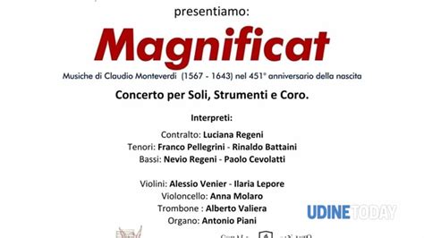 Magnificat Concerto Celebrativo Per I 450 Anni Dalla Nascita Di Monteverdi