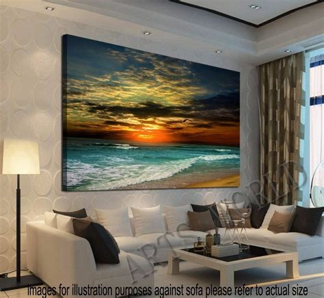 Framed Home Decor Canvas Print Modern Wall Art Seascape Beach Pictures