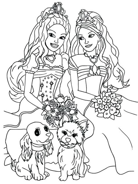 Barbie And Ken Wedding Coloring Pages Coloring Pages