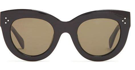 Celine Caty Cat Eye Acetate Sunglasses In Black Lyst