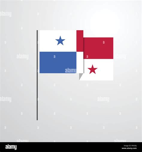 Panama Waving Flag Design Vector Stock Vector Image Art Alamy