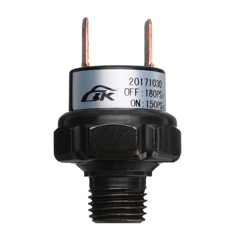 90~120 psi (pressure lower than 90 psi, turn on the pressure over 120 psi, turn off the not adjustable. 150 - 180PSI Air Compressor Pressure Control Switch Air ...