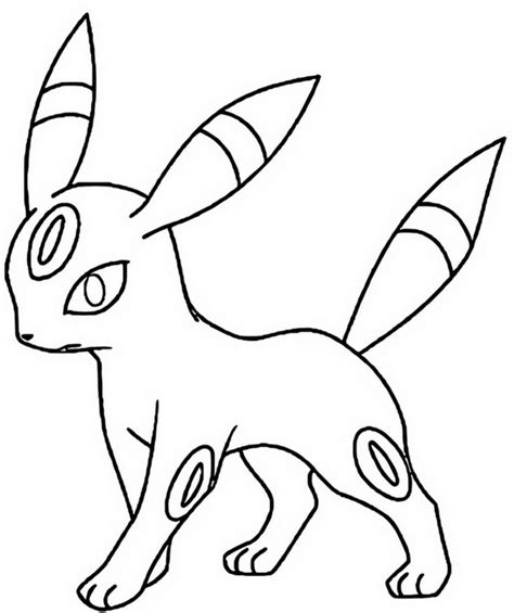 Coloring Pages Pokemon Umbreon Drawings Pokemon