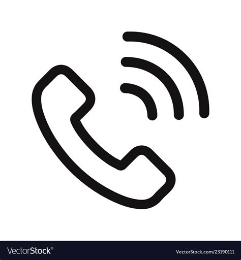 Telephone Call Icon Royalty Free Vector Image Vectorstock