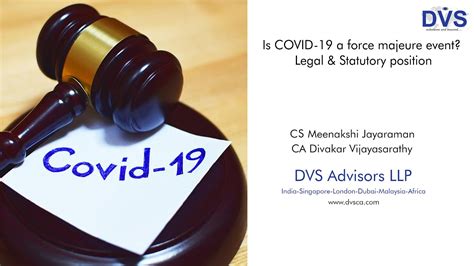 Generally, force majeure means what the contract says it means. Is COVID-19 a Force Majeure Event? - Legal & Statutory ...