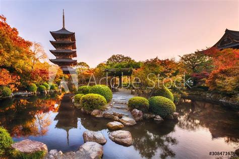 Fotomural Templo De Toji Japón Arte Final Digital