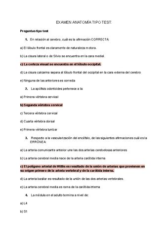 Examen Anatomia Ordinaria Pdf