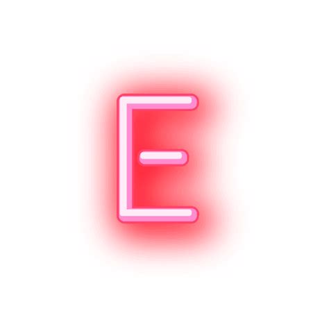 Letterhead Red Neon Font E Transparent Png Svg Vector File Images