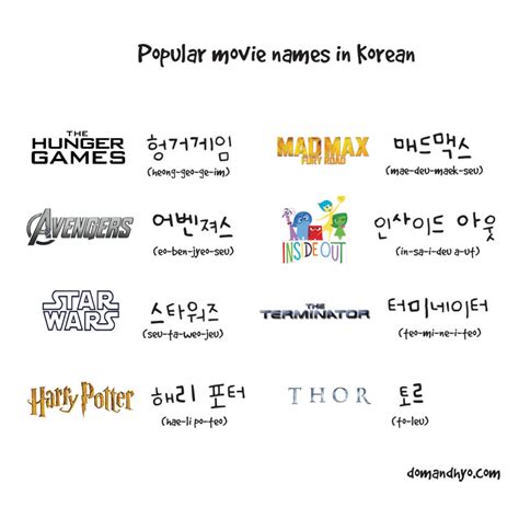Modern korean names are now written in hangul, which means 'great script' in korean. Movie Names in Korean | Learn Korean with Fun & Colorful ...