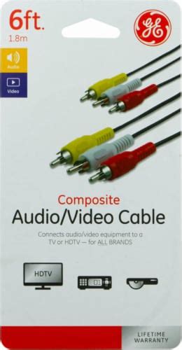 Ge Component Audio And Video Cable Black 6 Ft Ralphs