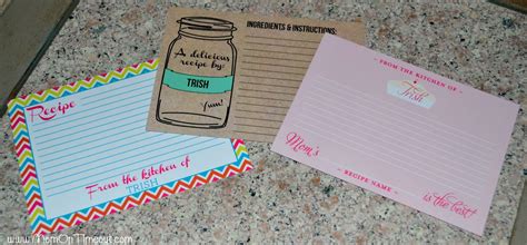 There's a version with hearts for. Personalized Recipe Cards {Giveaway - 2 Winners!} - Mom On Timeout