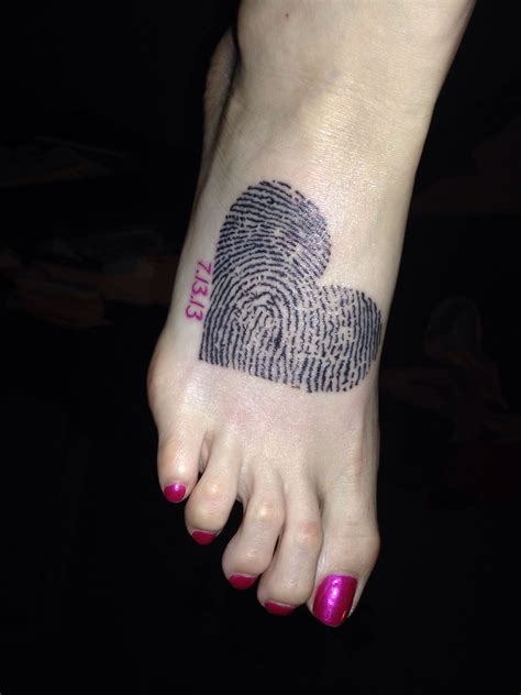 My Newest Ink Tonys Actual Thumbprint On My Heart Forever