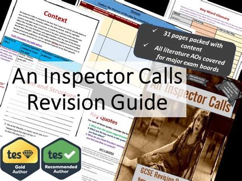 An Inspector Calls Aqa Gcse Revision And Study Guide Teaching Resources