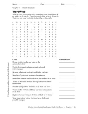 Chapter Atomic Structure Wordwise Answer Key Fill And Sign Printable Template Online
