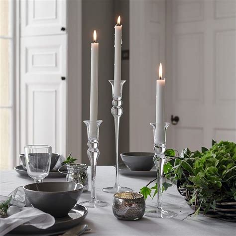 Elegant Small Dinner Candle Holder Candle Holders The White Company
