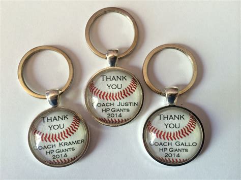 Custom Baseball Keychain Thank You Coach Personalized With Your Co