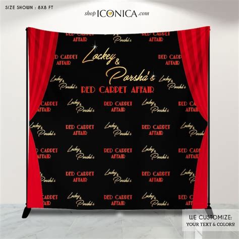 Hollywood Party Backdroppersonalized Movie Star Backdrop Red Carpet