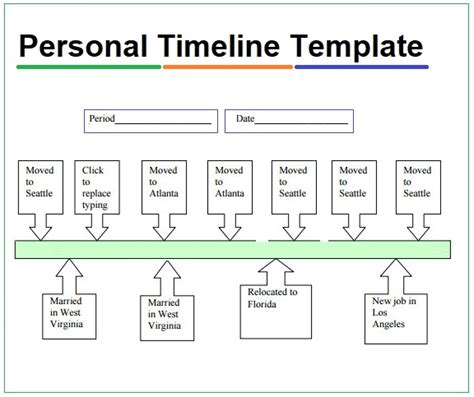 Personal Timeline Templates 4 Free Pdf Excel And Word Formats