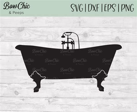 Clawfoot Tub Svg Bathtub Svg Retro Bathtub Svg Bathroom Etsy