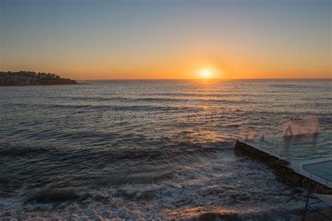 Sunrise On The Bondi Beach Sydney Nsw Australia Stock Image Image Of