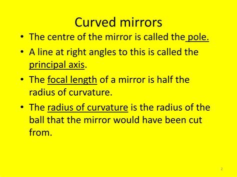 Ppt Reflection From Curved Mirrors Powerpoint Presentation Free