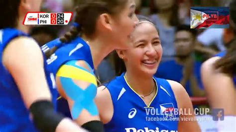 jovelyn gonzaga philippines vs south korea asian women s volleyball championship 2017 youtube