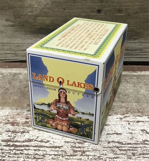 Land O Lakes Sweet Cream Butter Vintage Metal Recipe Box Ebay