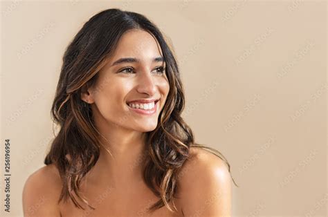 Smiling Brunette Woman Stock Photo Adobe Stock