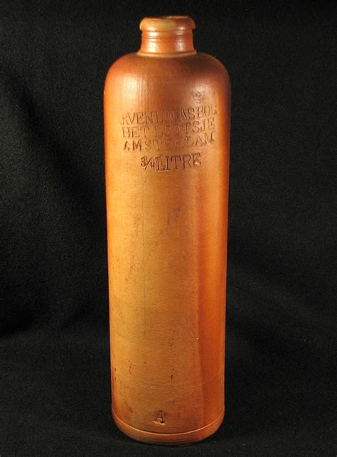 Antique 'Erven Lucas Bols Het Lootsje Amsterdam' Stoneware Bottle Crockware