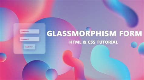 Glassmorphism Login Form Using Html Css Glassmorphism Signup Form