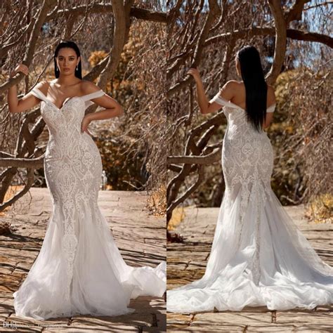 2021 Plus Size Mermaid Wedding Dresses Off The Shoulder