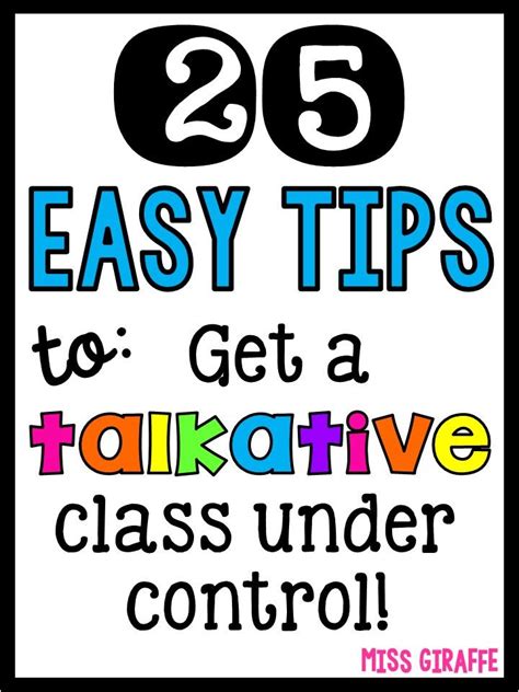 25 Chatty Class Classroom Management Tips That Are Quick And Easy To